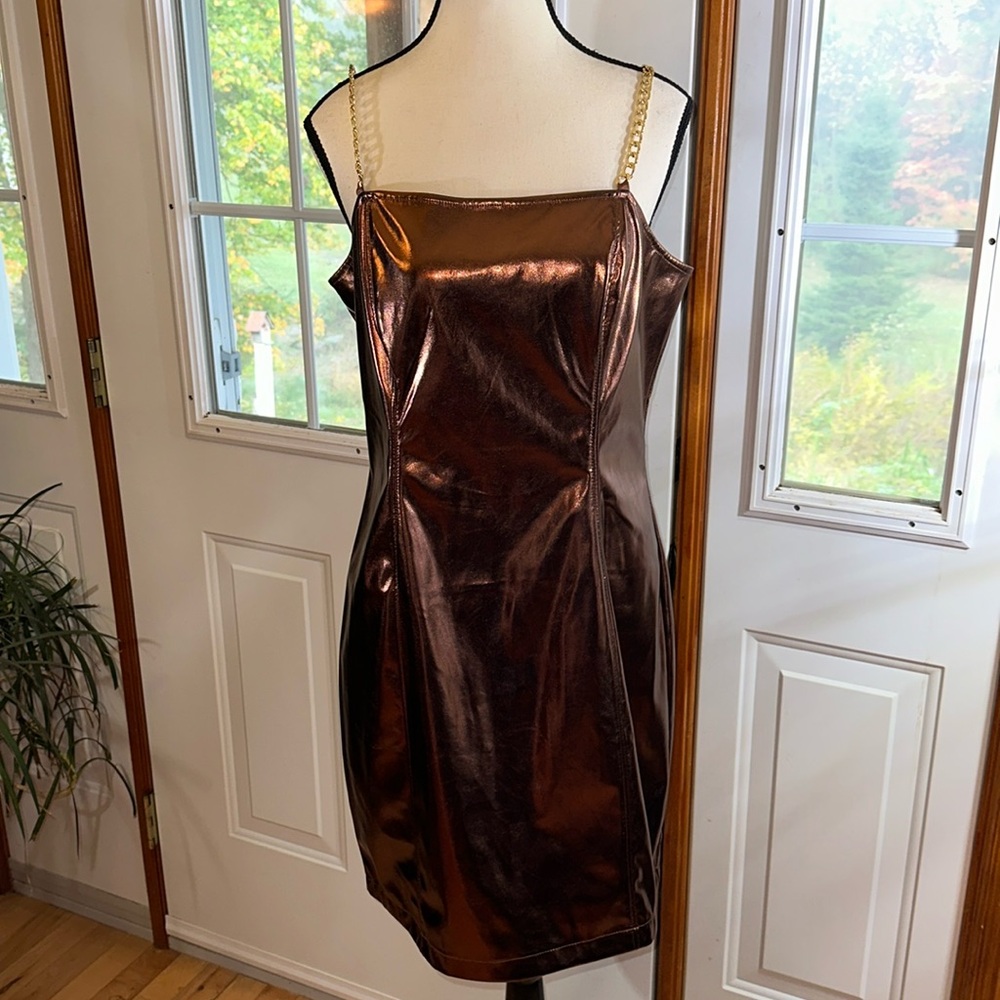 BNWT Betsey Johnson Faux Leather Dress